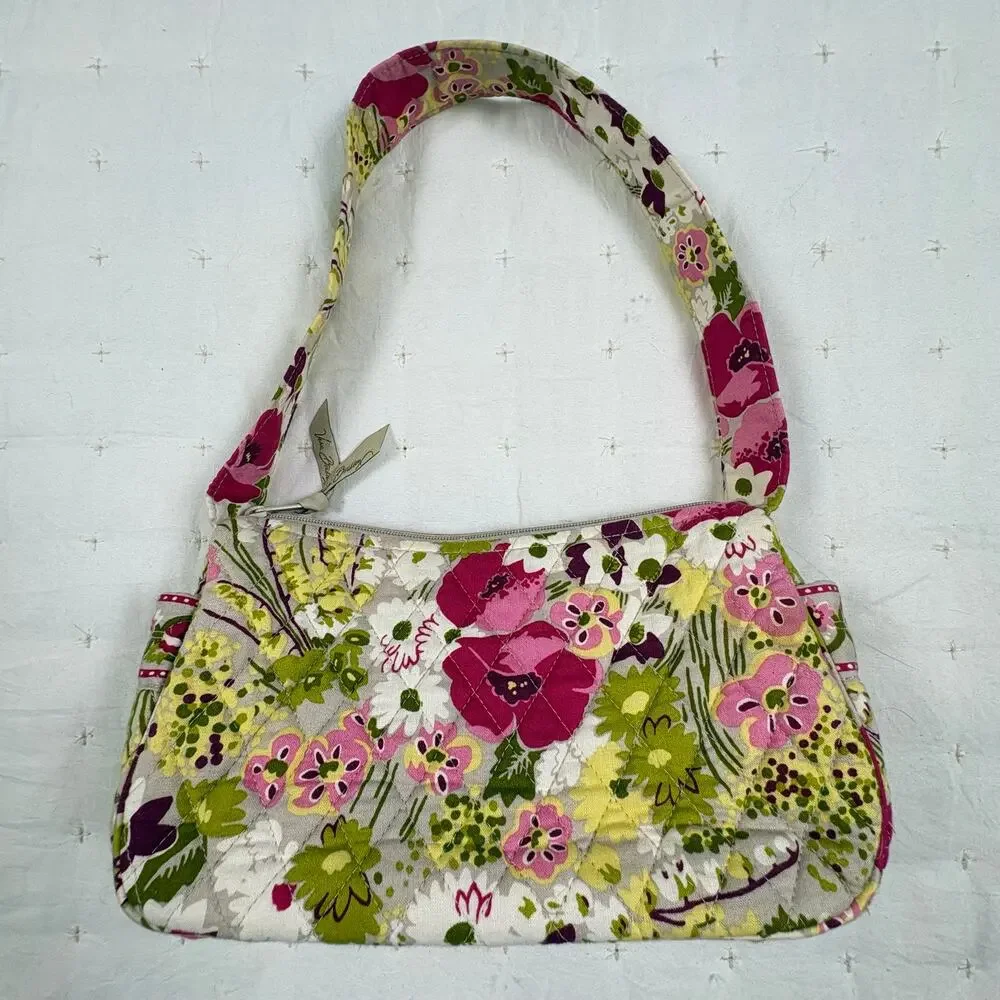 Vera Bradley Vintage Make Me Blush Quilted Shoulder Bag Y2K Cottagecore Retired - Picture 2 of 13